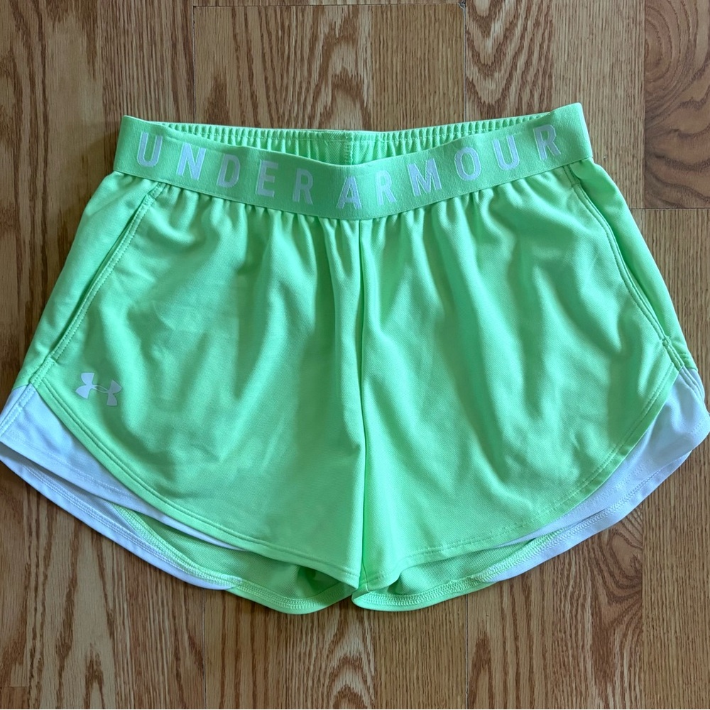 Under Armour Women's Bright Lime Athletic Shorts
